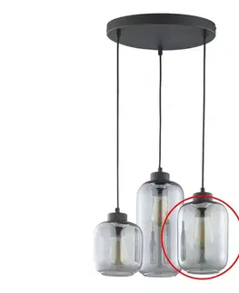 Lampy  Náhradné sklo k lustru GRAFIT E27, priemer 14 cm, dymovo-šedé 7757