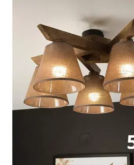 Svietidlá BRILAGI - LED  Prisadený luster ANTHONY 5xE14/40W/230V dub orech/hnedá 8590828610809