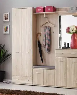 Predsieňový nábytok Predsieňový nábytok Armario III + Poduška  sonoma