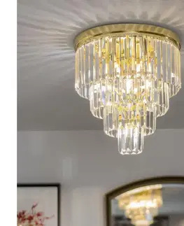 Svietidlá BRILAGI - LED krištáľové stropné svietidlo MOZART 5xE14/40W/230V zlaté BG-FC17106/4+1-GLD