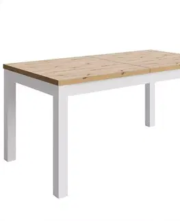 Jedálenské stoly Stôl Agat 160+2x40 artisan/biela