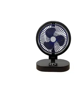 Ventilátory Eurolamp Nabíjateľný stolný látor 5W/5V 1200 mAh čierny 300-20513