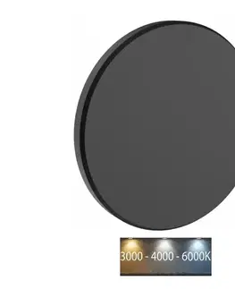Svietidlá  LED Vonkajšie nástenné svietidlo PIATTA LED/18W/230V 3000/4000/6000K IP44 čierna 003031CCT_PW