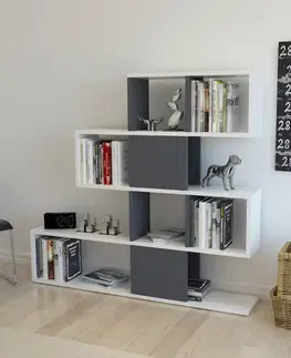 Knižnice Knižnica Karlin - White, Anthracite