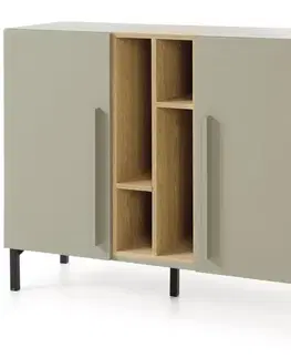 Komody do spálne Komoda Sergio SE7 2D Eukalyptus/Dub Baltic