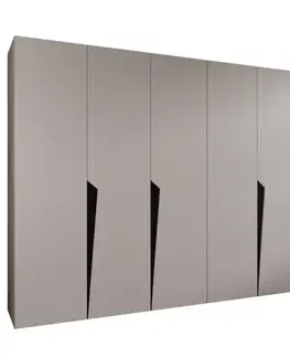 Šatníkové skrine Skriňa Piano 1-300 (2x150) kašmír/čierna