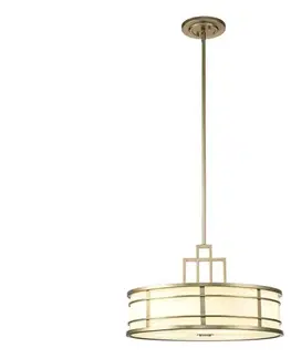Svietidlá Elstead Feiss FE-FUSION-P-L-PNBR - luster na tyči FUSION 3xE27/40W/230V zlatý FE-FUSION-P-L-PNBR