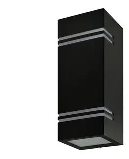 Svietidlá  Vonkajšie nástenné svietidlo QUAZAR7 2xGU10/11W/230V IP44 čierna KTLOQZ7CZ