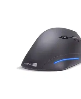 Klávesnice a myši CONNECT IT CMO-2500-BK - Ergonomická drôtová myš Verti Wire 1000/1600 DPI čierna CMO-2500-BK