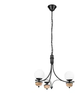 Svietidlá BRILAGI - LED Luster na reťazi COTTAGE 3xG9/40W/230V dub/biela 