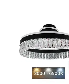Svietidlá  LED Stmievateľný prisadený luster LED/75W/230V 3000-6500K čierna + diaľkové ovládanie TA1305/B
