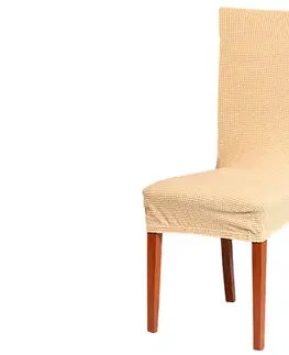 Poťahy na stoličky Poťah na stoličku elastický MENČESTER béžový TiaHome