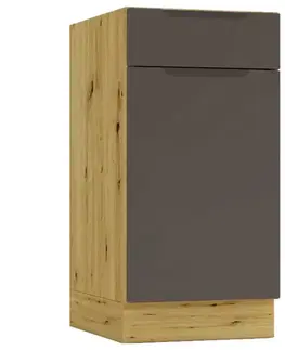Kuchynské skrinky stojace Kuchynská skrinka Cosmo Isabel D40s/1 P/L Mocca Grey/Dub Artisan