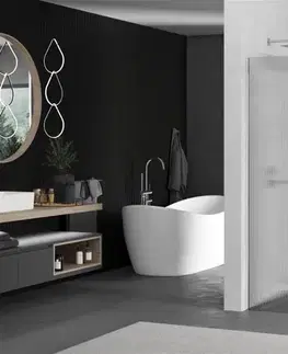 Sprchové dvere MEXEN/S - Kioto Sprchová zástena WALK-IN 120 x 200, prúžky 8 mm, chróm 800-120-101-01-09