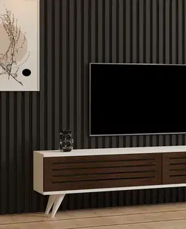 TV stolíky TV stolík Hill - Walnut, White