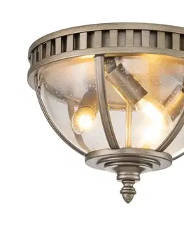 Záhradné lampy Elstead Kichler KL-HALLERON-F-BU - Vonkajšie stropné svietidlo HALLERON 3xE14/40W/230V IP44 KL-HALLERON-F-BU