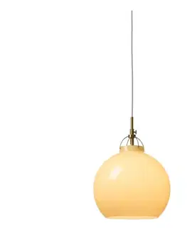 Svietidlá Halo Design 748006 - Závesné svietidlo na lankách TOSCANA 1xE27/40W/230V pr. 27 cm béž./mosadz 748006