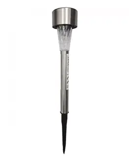 Záhradné lampy solárne Solárna lampa TR701 SILVER