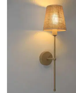 Svietidlá  Nástenné svietidlo MADELA 1xE14/40W/230V juta/béžová 0244