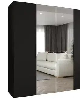 Šatníkové skrine Skriňa Marbella II 200 čierna