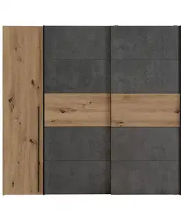 Šatníkové skrine Skriňa Narago 4 270 NRGS82511-C752 Dub Artisan/Betón