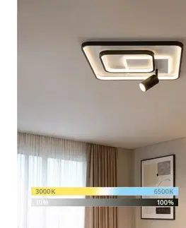 Svietidlá BRILAGI - stmievateľné LED stropné svietidlo UNITY LED/75W/230V + 1xGU10/3W biela/čierna +DO BRMXC2913-500