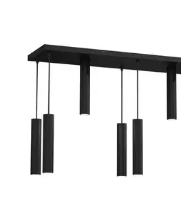 Svietidlá  Luster na lanku RAITO 8xGU10/8W/230V čierna 97