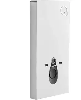 Záchody CERANO - Kompletný WC set Modul/Cesso - biela matná - integrované WC tlačidlo - pneumatický modul - 49x36 CER-979846