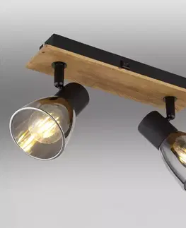 Lampy do obývačky Stropné bodové svietidlo  54307-2W drevo   LS2