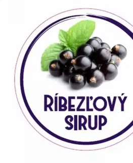 Samolepky na stenu Kinekus Samolepka na fľašu RÍBEZĽOVÝ SIRUP domáci 12 ks etikiet