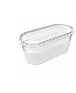 Dózy na potraviny PLAST TEAM - Dóza HELSINKI 800ml číra oválna, 10x8x19cm
