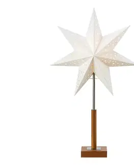 Vianočné dekorácie Markslöjd 706041 - Vianočná dekorácia SOLVALLA 1xE14/25W/230V 35 cm biela/dub 706041