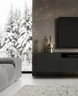 TV stolíky ArtAdrk TV stolík NOEMI závesný | čierna