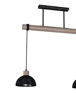 Svietidlá  Luster na lanku ERIK 2xE27/60W/230V hnedá/čierna MLP7639