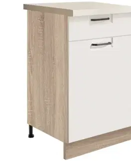 Kuchynské skrinky stojace Skrinka do kuchyne Favorit 3d Sonoma/White