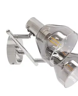 Stropná svetla GRAZIA lampa sufitowa chromowy 2x40W E14 klosz dymiony