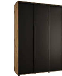 Šatníkové skrine Skriňa 45 Canaris 1 200 artisan/čierna/čierna