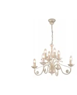 Svietidlá  Luster na reťazi DONATO 8xE14/40W/230V LM 8.29 BIAŁY