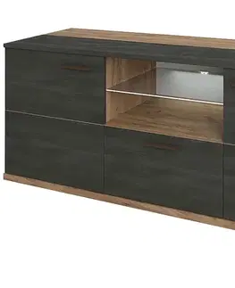TV stolíky NABBI Ardal TV-E-2D/1DR tv stolík northern tree / craft tobacco