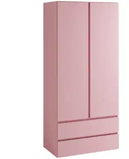 Šatníkové skrine Skriňa 2d Cosmo C02 ružová