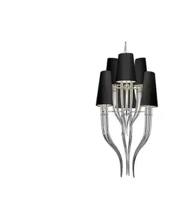 Svietidlá Azzardo  - Luster na reťazi DIABLO 12xE14/11W/230V čierna 