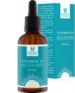 Vitamín D Ölmühle Solling Vitamín D3 kvapky 1000 IU