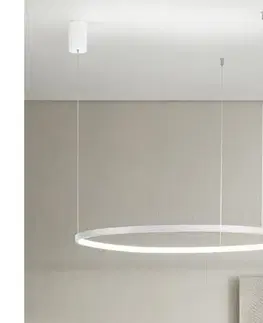 Svietidlá Ondaluce - LED stmievateľný luster na lanku SOEL LED/38W/230V pr. 80 cm biela SO.SOEL/80-BIANCO