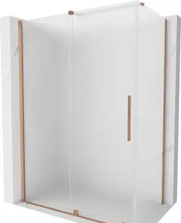 Sprchovacie kúty MEXEN/S - Velár sprchovací kút, posuvné dvere 130 x 70, dekor, meď kartáčovaná 871-130-070-31-65