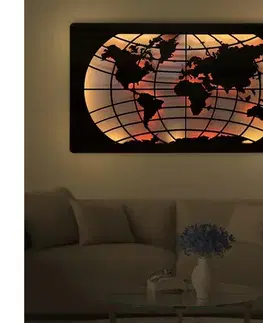 LED osvetlenie Li-Go 4709/DUB2 - LED RGBW nástenná dekorácia LED/24W/230V 125x74 cm dubová + diaľkový ovládač 4709/DUB2