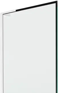 Sprchové dvere MEXEN/S - Next L vaňová zástena FIX 80 x 150, čierna vzor, biela 895-080-000-03-70-20