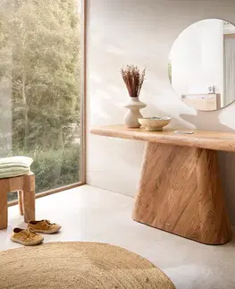 Nábytok do predsiene DELIFE Konzolový stolík Suva 180x45 cm akácia prírodná