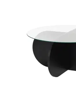 Konferenčné stolíky Konferenčný stolík Aeris - Wood Black, Transparent