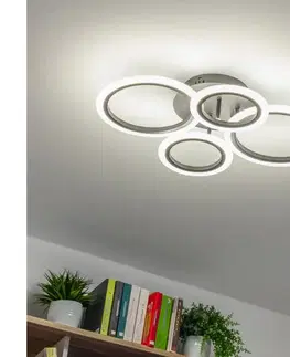 Svietidlá BRILAGI - LED Stmievateľný prisadený luster ORBITS LED/50W/230V 3000-6500K antracit + DO BG-J3322/S