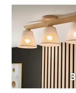 Svietidlá BRILAGI - LED  Prisadený luster ANTHONY 3xE14/40W/230V dub/béžová 8590828610571